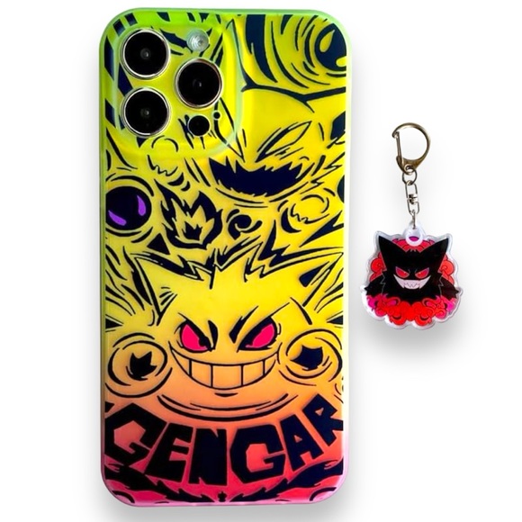 Gengar IPhone 14 Pro Case w/ Keychain - Picture 1 of 4